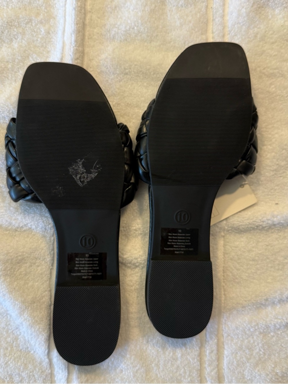 a new day Black Braided Square-Toe Slide Sandals - Picture 6 of 6